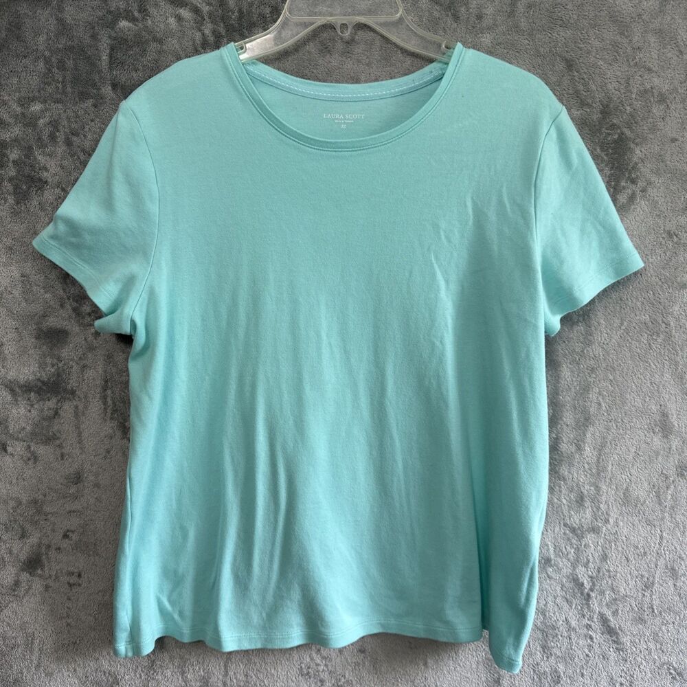 Laura Scott xl top mint green cotton top